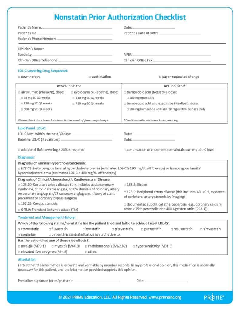 Nonstatin Prior Authorization Checklist_2