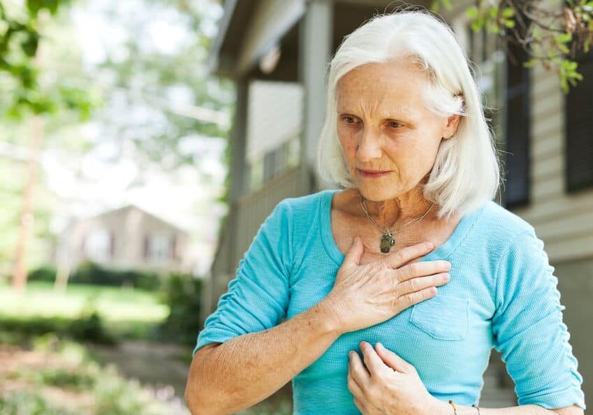 woman chest pain